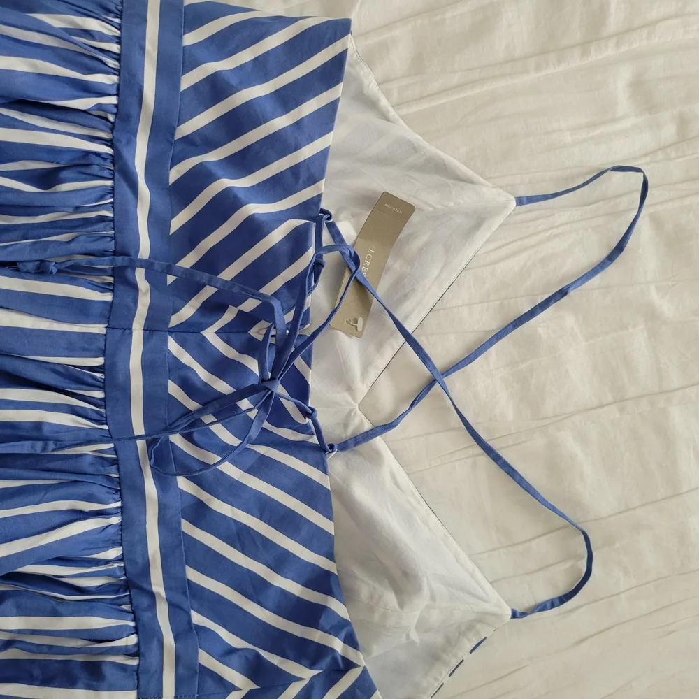 J. Crew Blue and White Striped Maxi Dress - Picture 3 of 4
